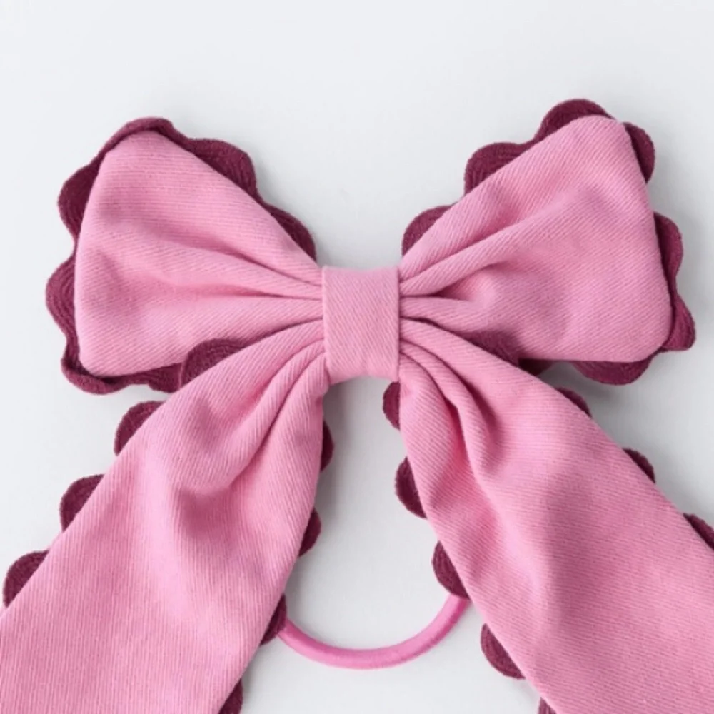 NWOT. Zara Kids Pink Elastic Hair Tie with Bow Appliqué and Bobby Pin.